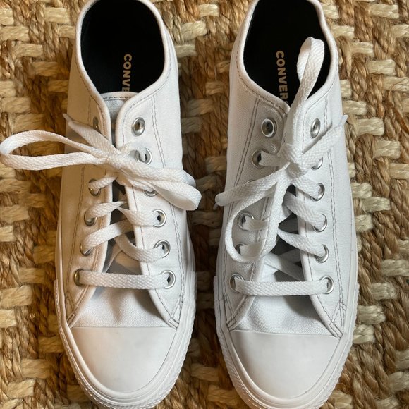 All White Converse - Picture 2 of 4